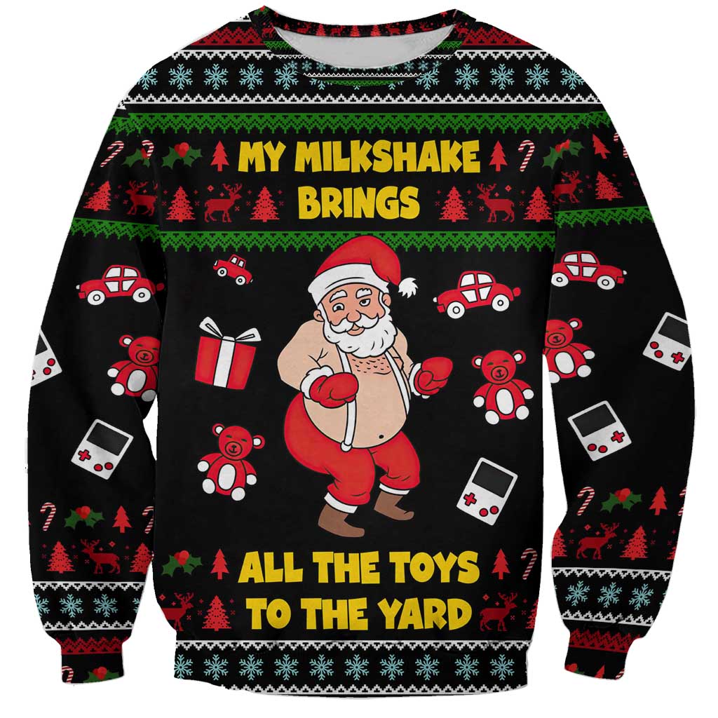My Milkshake Bring Christmas Design Sweatshirt Xmas Holiday Patterns - Wonder Print Shop