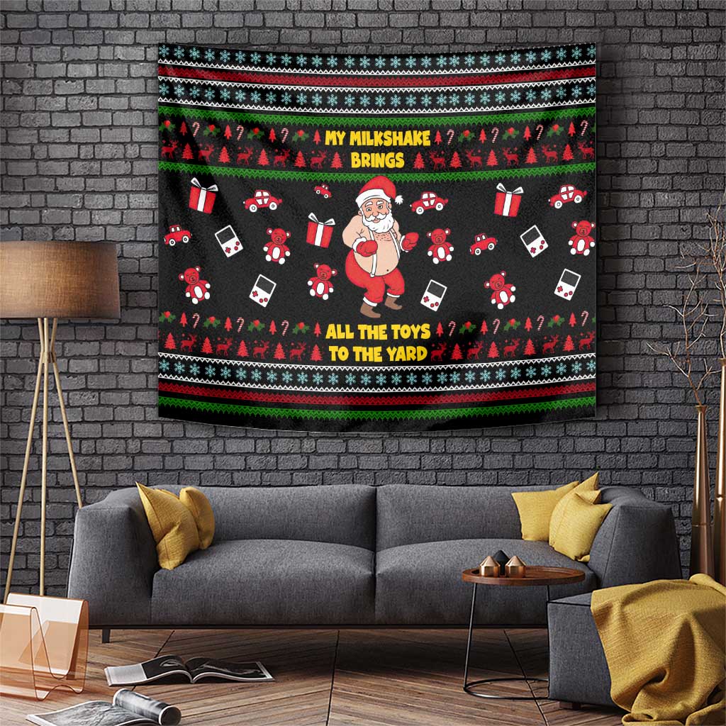 My Milkshake Bring Christmas Design Tapestry Xmas Holiday Patterns - Wonder Print Shop