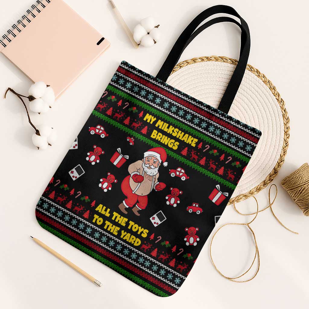My Milkshake Bring Christmas Design Tote Bag Xmas Holiday Patterns - Wonder Print Shop
