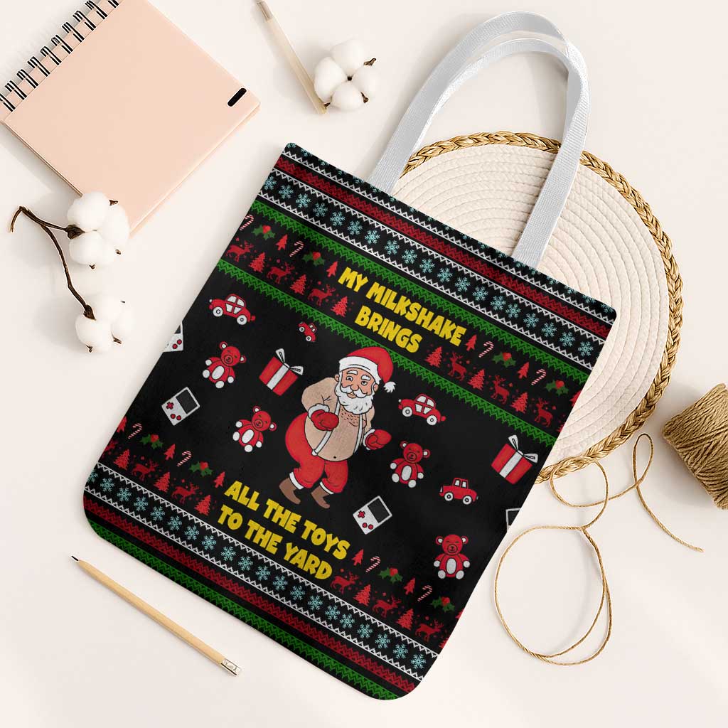 My Milkshake Bring Christmas Design Tote Bag Xmas Holiday Patterns - Wonder Print Shop