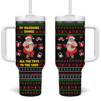 My Milkshake Bring Christmas Design Tumbler With Handle Xmas Holiday Patterns - Wonder Print Shop