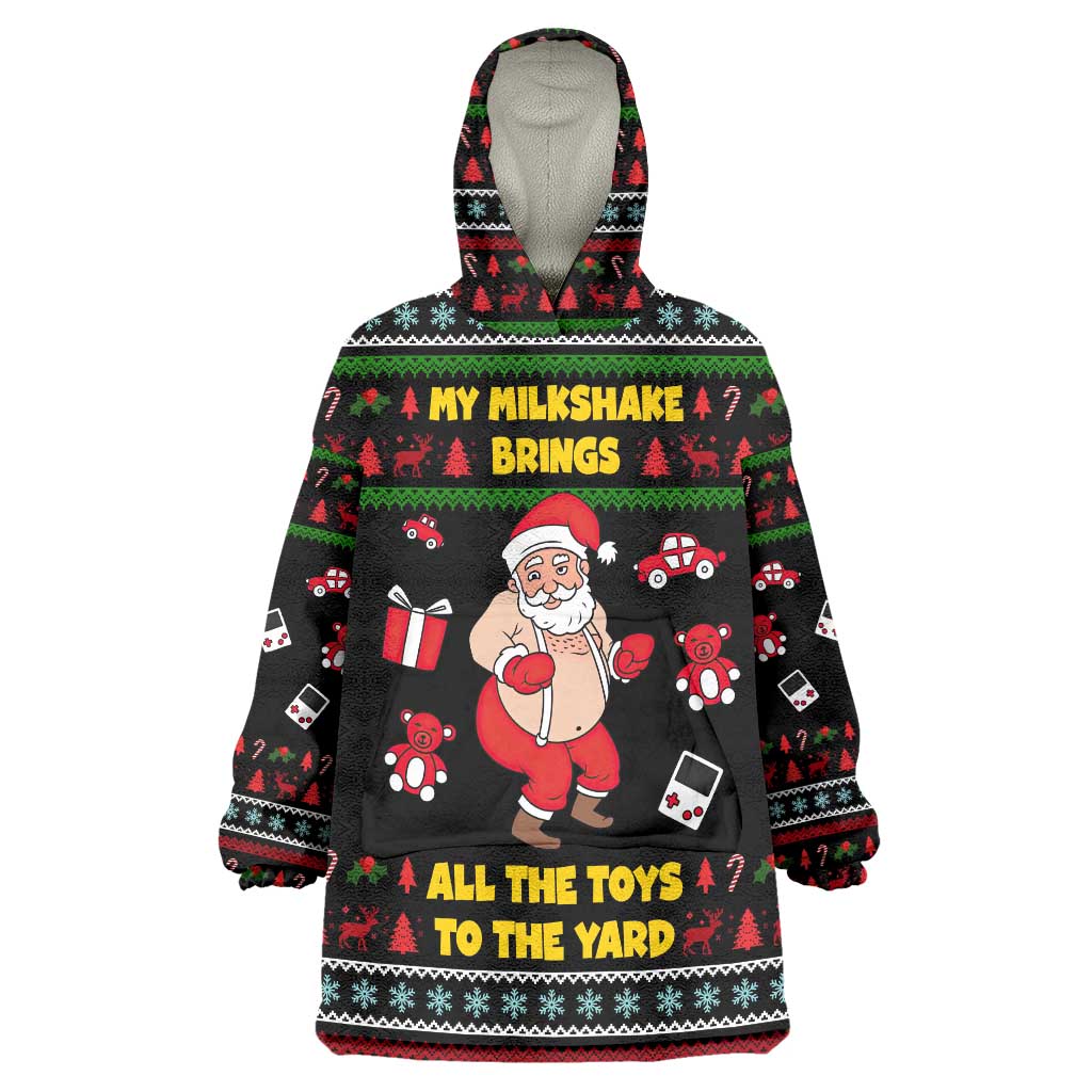 My Milkshake Bring Christmas Design Wearable Blanket Hoodie Xmas Holiday Patterns - Wonder Print Shop