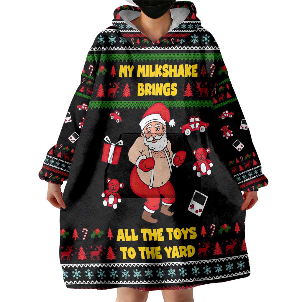 My Milkshake Bring Christmas Design Wearable Blanket Hoodie Xmas Holiday Patterns - Wonder Print Shop