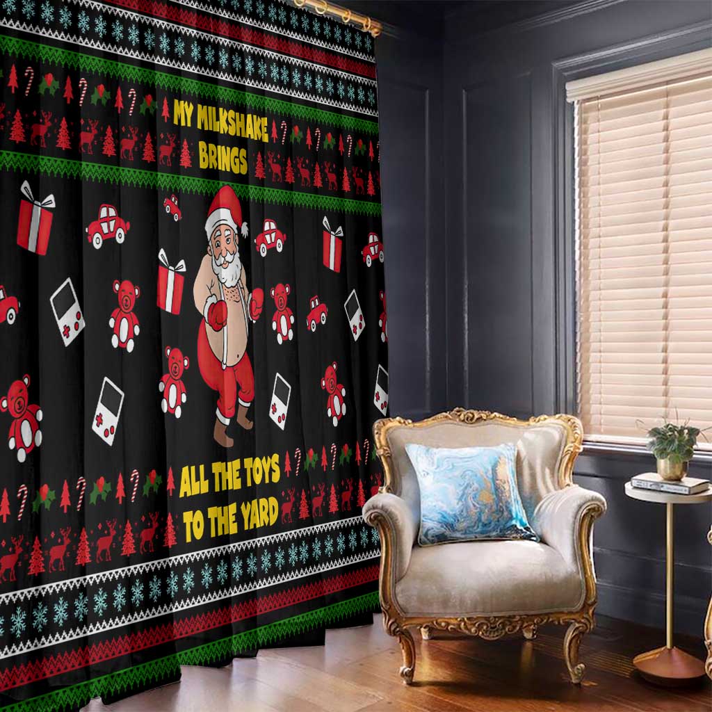 My Milkshake Bring Christmas Design Window Curtain Xmas Holiday Patterns - Wonder Print Shop