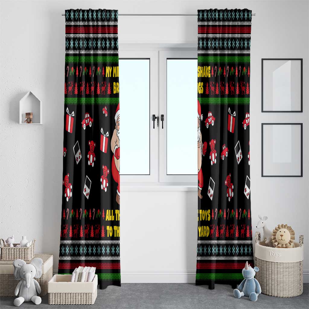 My Milkshake Bring Christmas Design Window Curtain Xmas Holiday Patterns - Wonder Print Shop