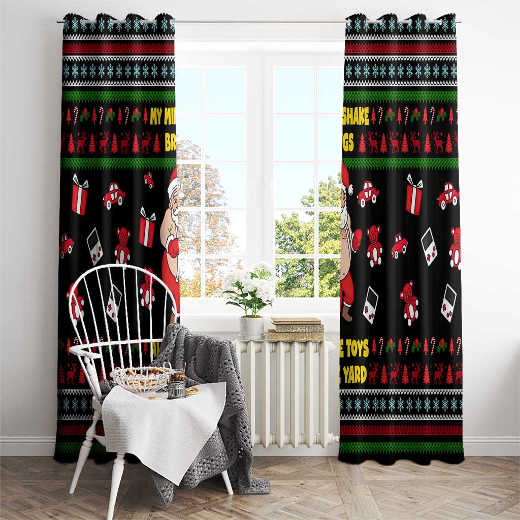My Milkshake Bring Christmas Design Window Curtain Xmas Holiday Patterns - Wonder Print Shop