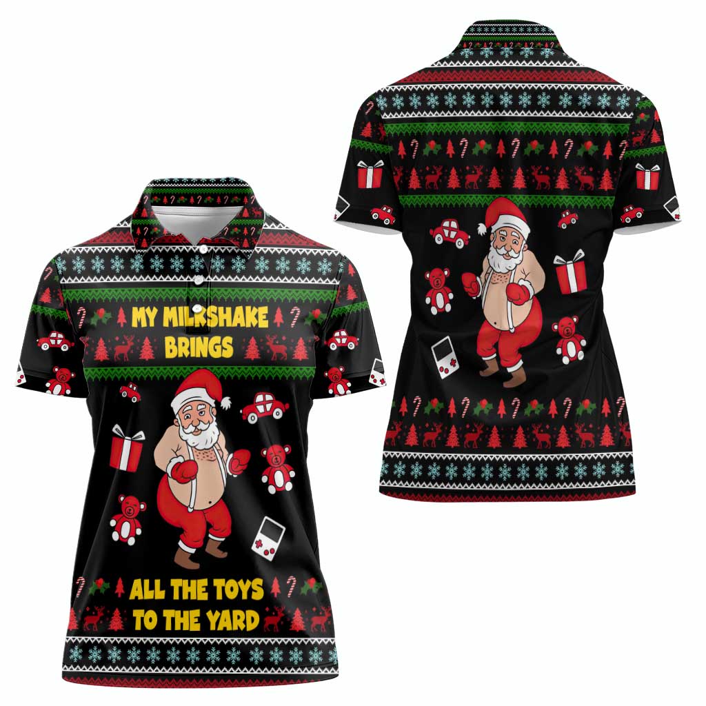 My Milkshake Bring Christmas Design Women Polo Shirt Xmas Holiday Patterns - Wonder Print Shop