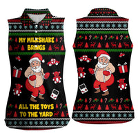 My Milkshake Bring Christmas Design Women Sleeveless Polo Shirt Xmas Holiday Patterns - Wonder Print Shop
