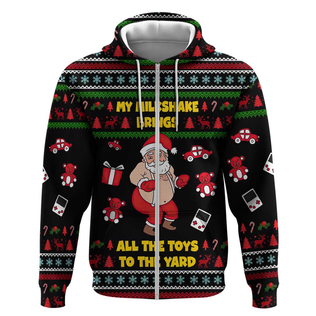 My Milkshake Bring Christmas Design Zip Hoodie Xmas Holiday Patterns - Wonder Print Shop