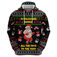 My Milkshake Bring Christmas Design Zip Hoodie Xmas Holiday Patterns - Wonder Print Shop
