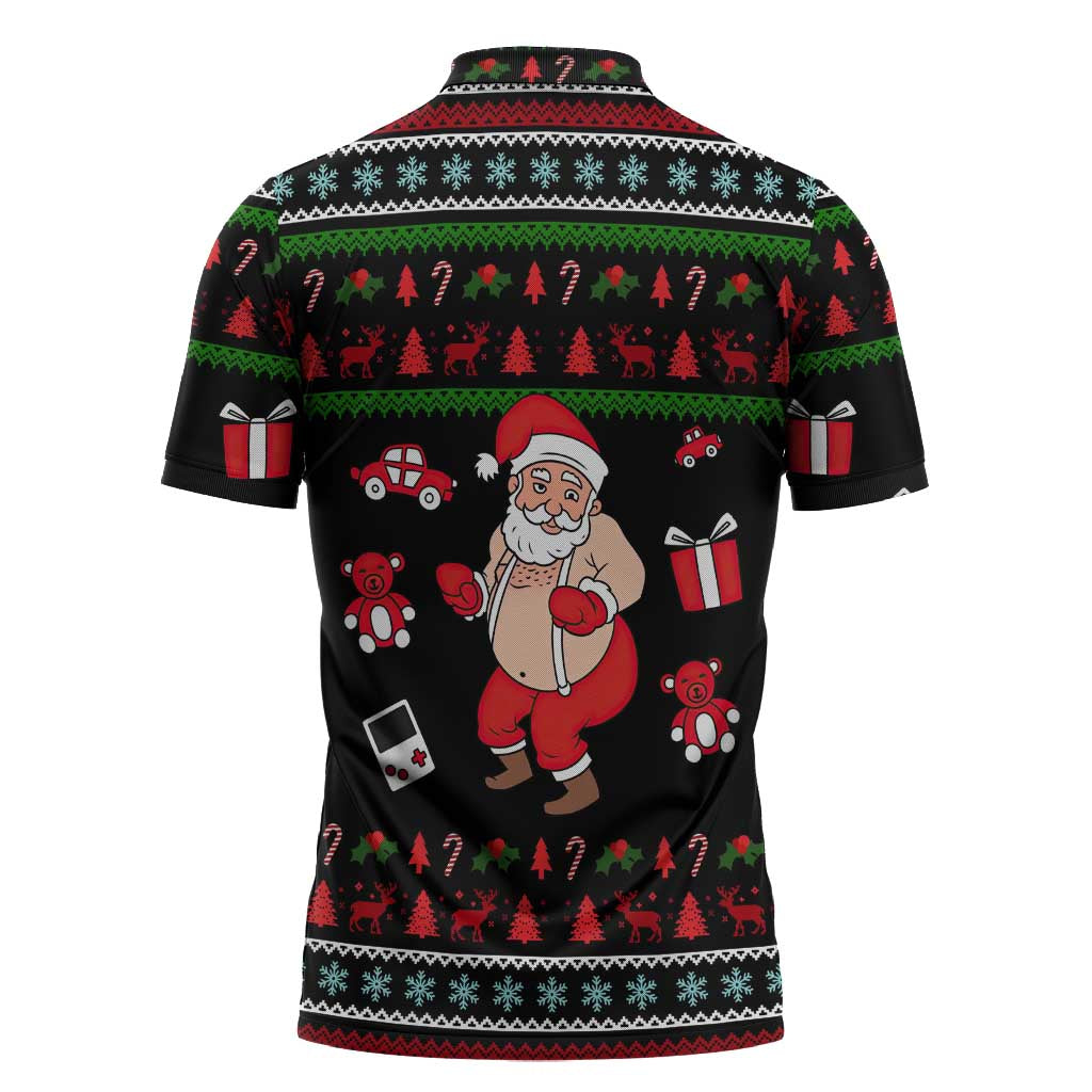 My Milkshake Bring Christmas Design Zipper Polo Shirt Xmas Holiday Patterns - Wonder Print Shop
