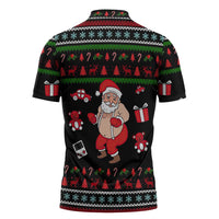 My Milkshake Bring Christmas Design Zipper Polo Shirt Xmas Holiday Patterns - Wonder Print Shop