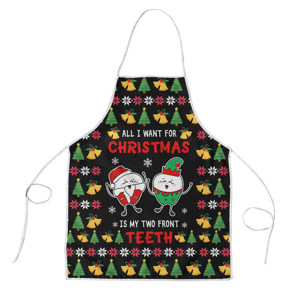 My Two Front Teeth Christmas Design Apron Xmas Holiday Patterns - Wonder Print Shop