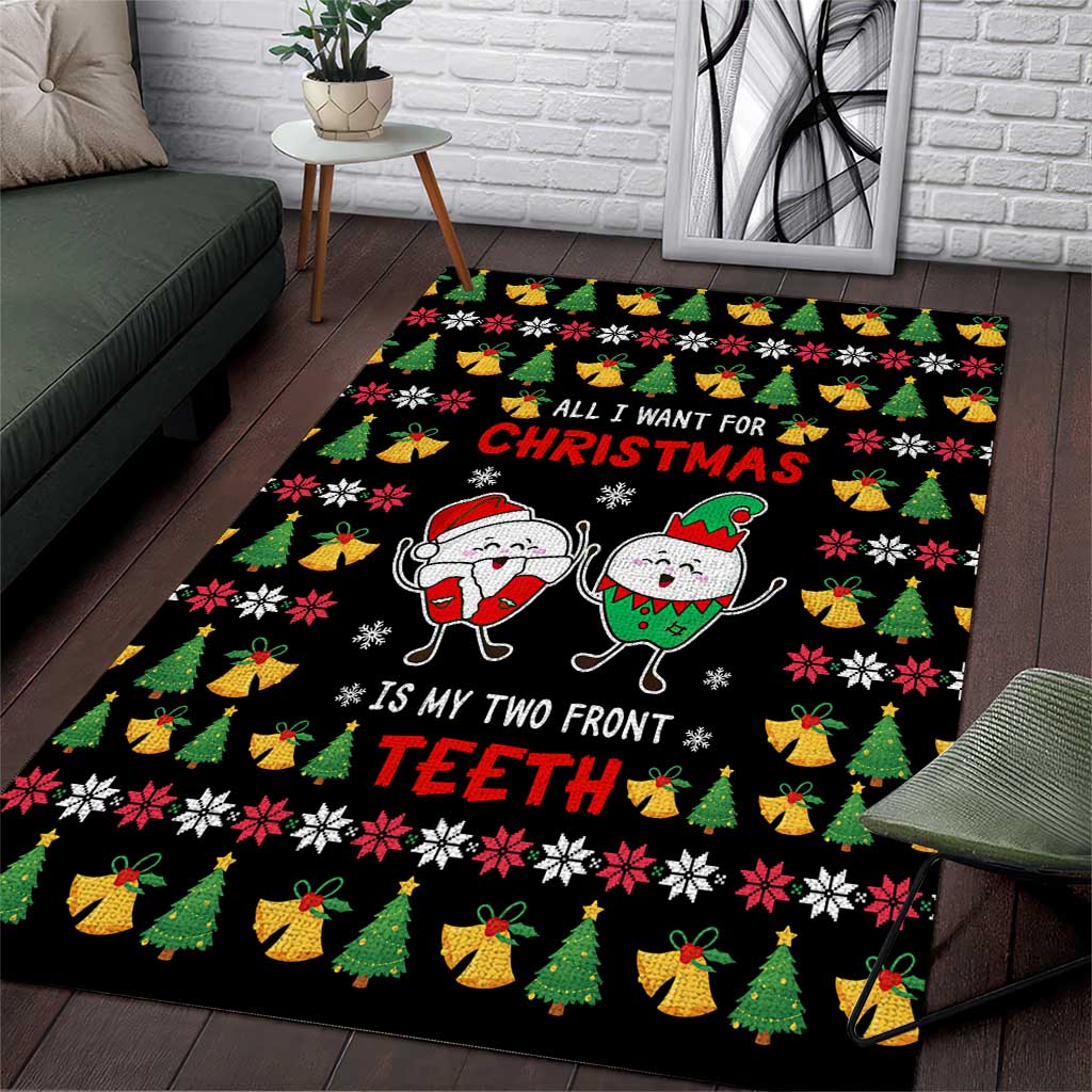 My Two Front Teeth Christmas Design Area Rug Xmas Holiday Patterns - Wonder Print Shop