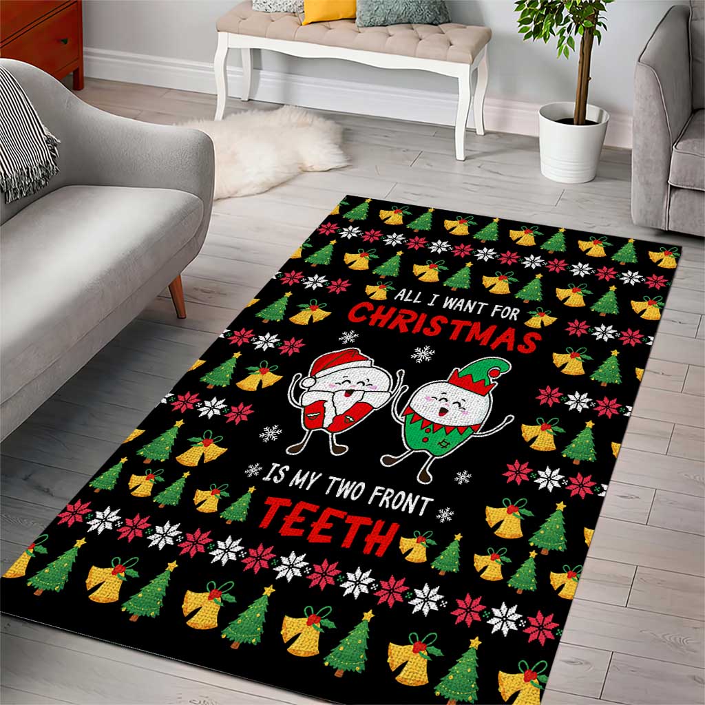 My Two Front Teeth Christmas Design Area Rug Xmas Holiday Patterns - Wonder Print Shop