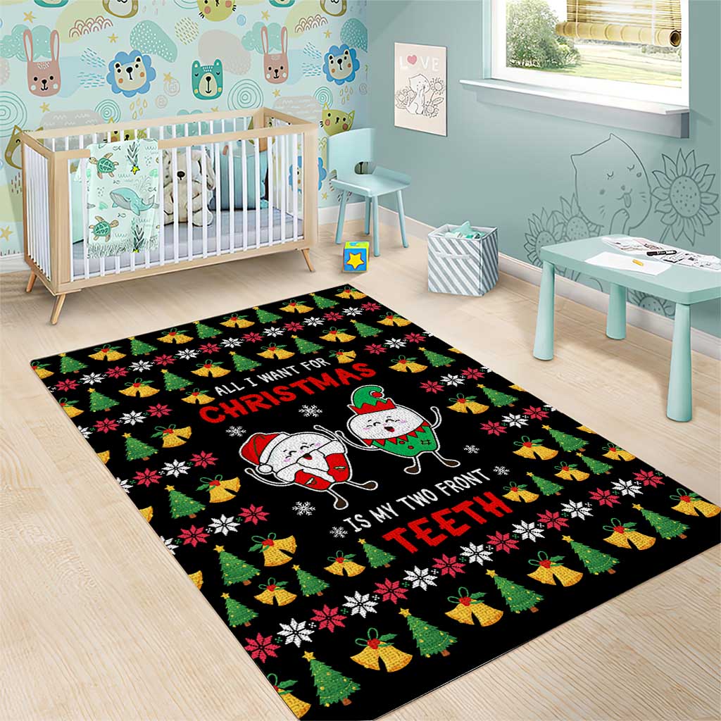 My Two Front Teeth Christmas Design Area Rug Xmas Holiday Patterns - Wonder Print Shop