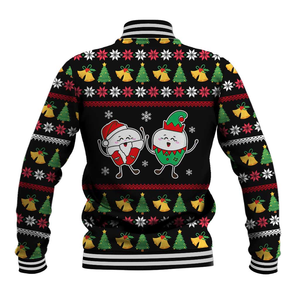 My Two Front Teeth Christmas Design Baseball Jacket Xmas Holiday Patterns - Wonder Print Shop
