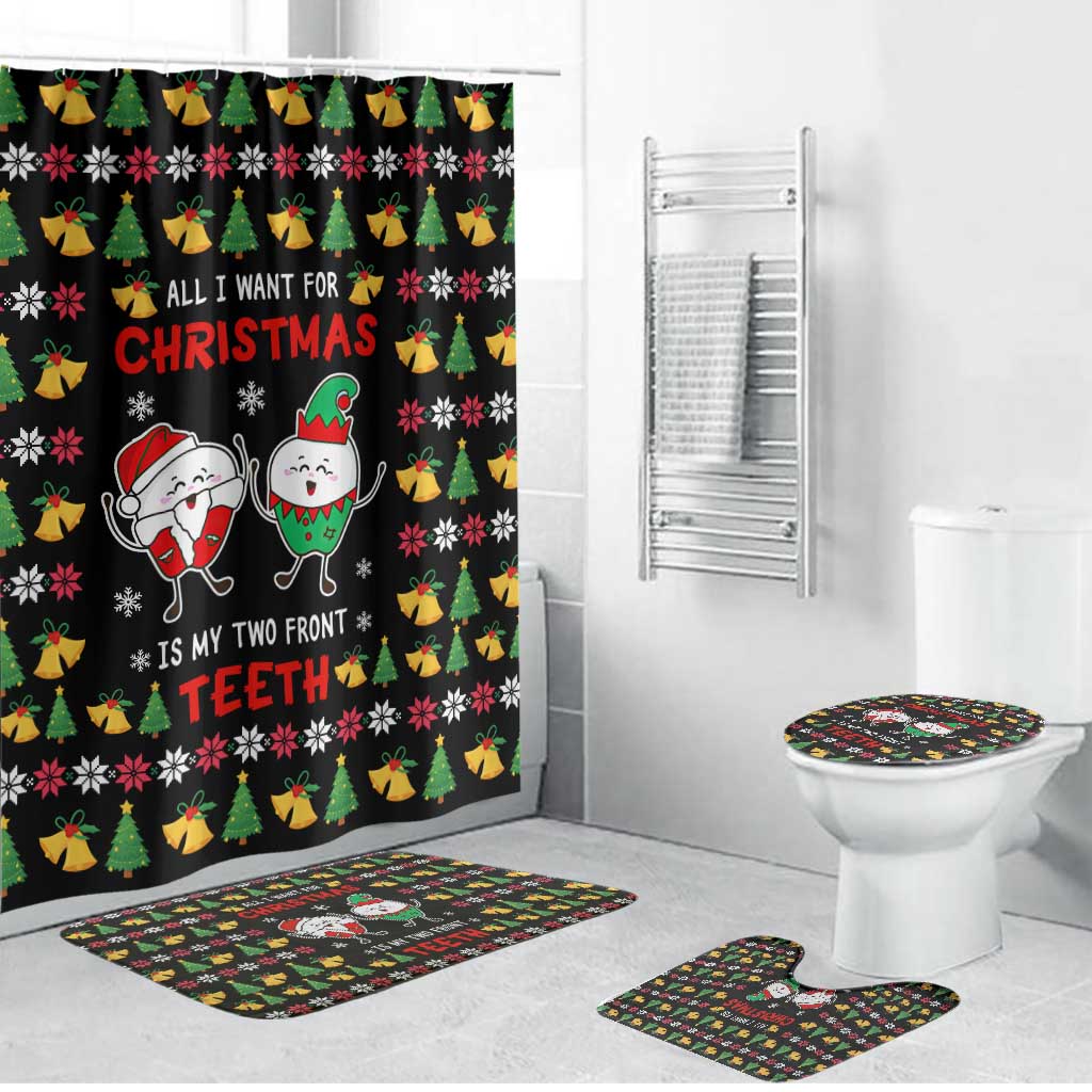 My Two Front Teeth Christmas Design Bathroom Set Xmas Holiday Patterns - Wonder Print Shop