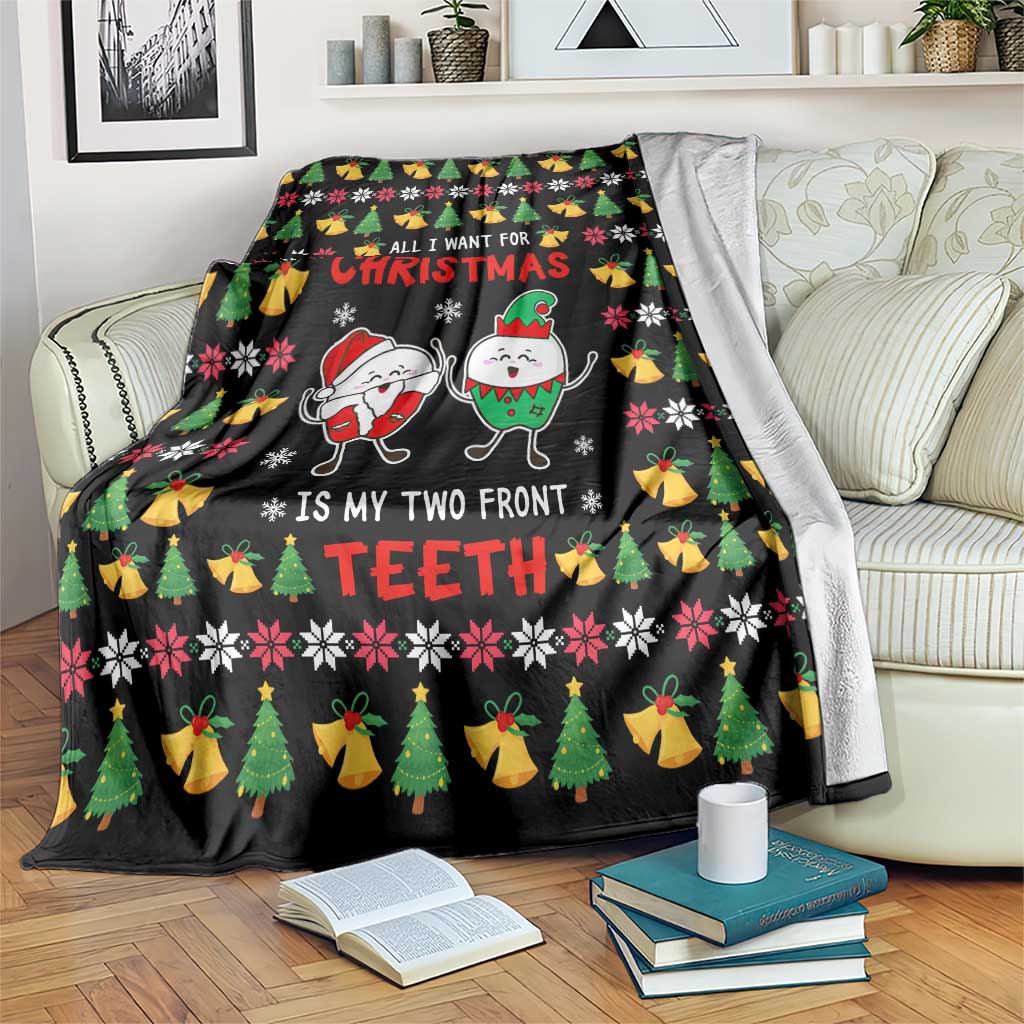 My Two Front Teeth Christmas Design Blanket Xmas Holiday Patterns - Wonder Print Shop