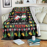 My Two Front Teeth Christmas Design Blanket Xmas Holiday Patterns - Wonder Print Shop