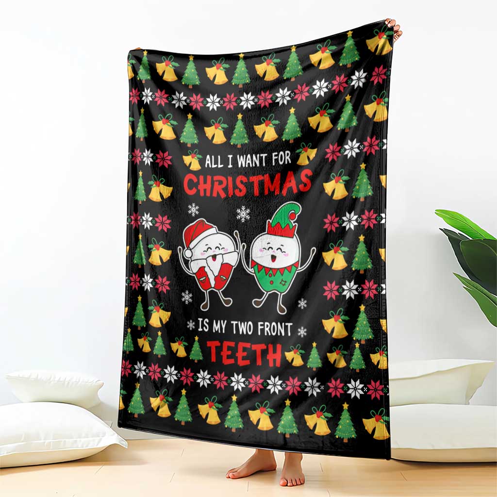 My Two Front Teeth Christmas Design Blanket Xmas Holiday Patterns - Wonder Print Shop