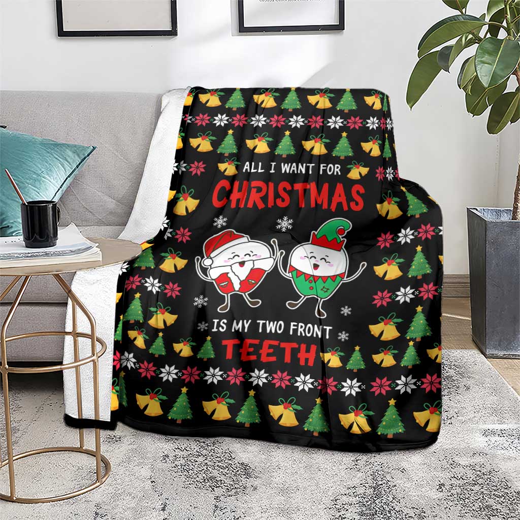 My Two Front Teeth Christmas Design Blanket Xmas Holiday Patterns - Wonder Print Shop
