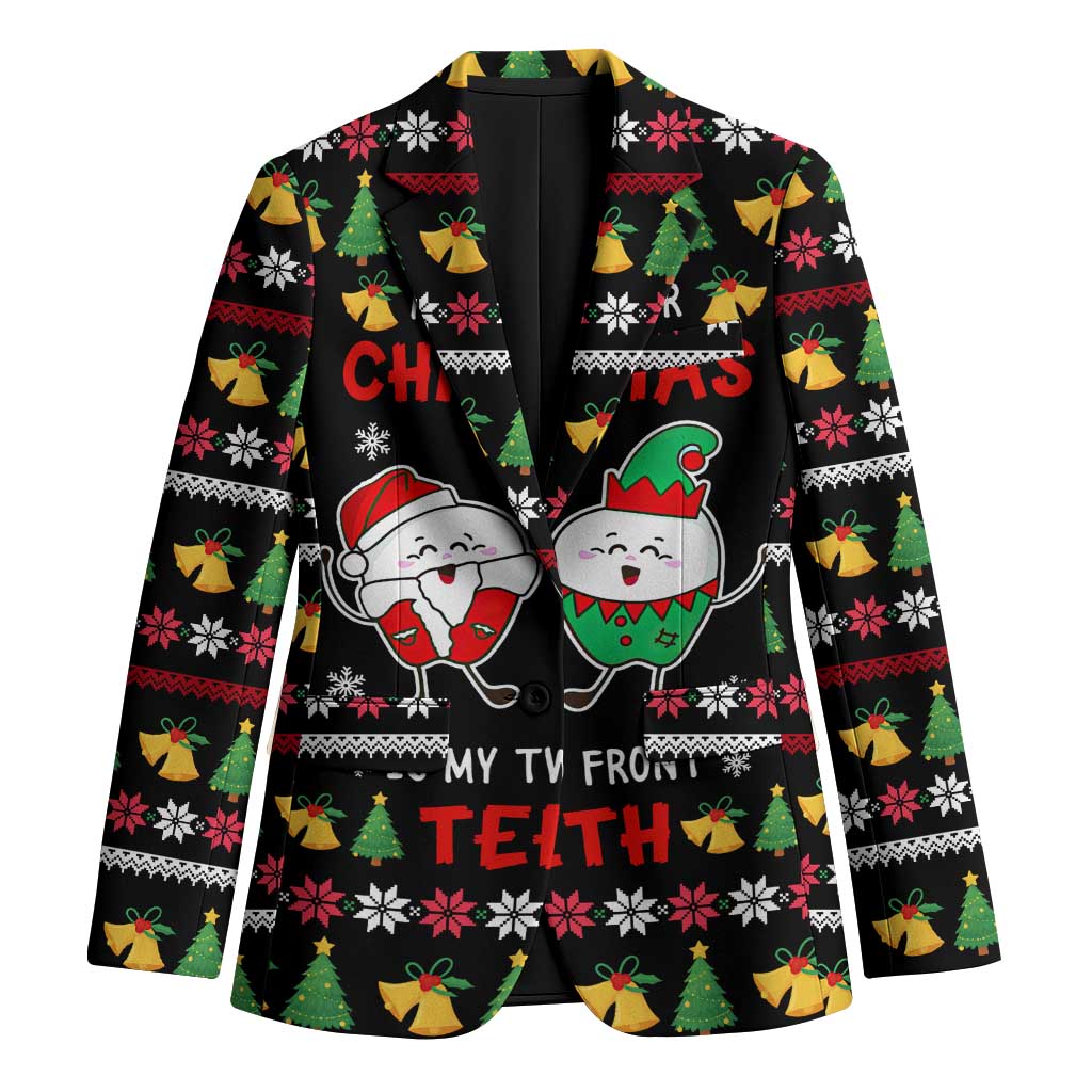 My Two Front Teeth Christmas Design Blazer Xmas Holiday Patterns - Wonder Print Shop