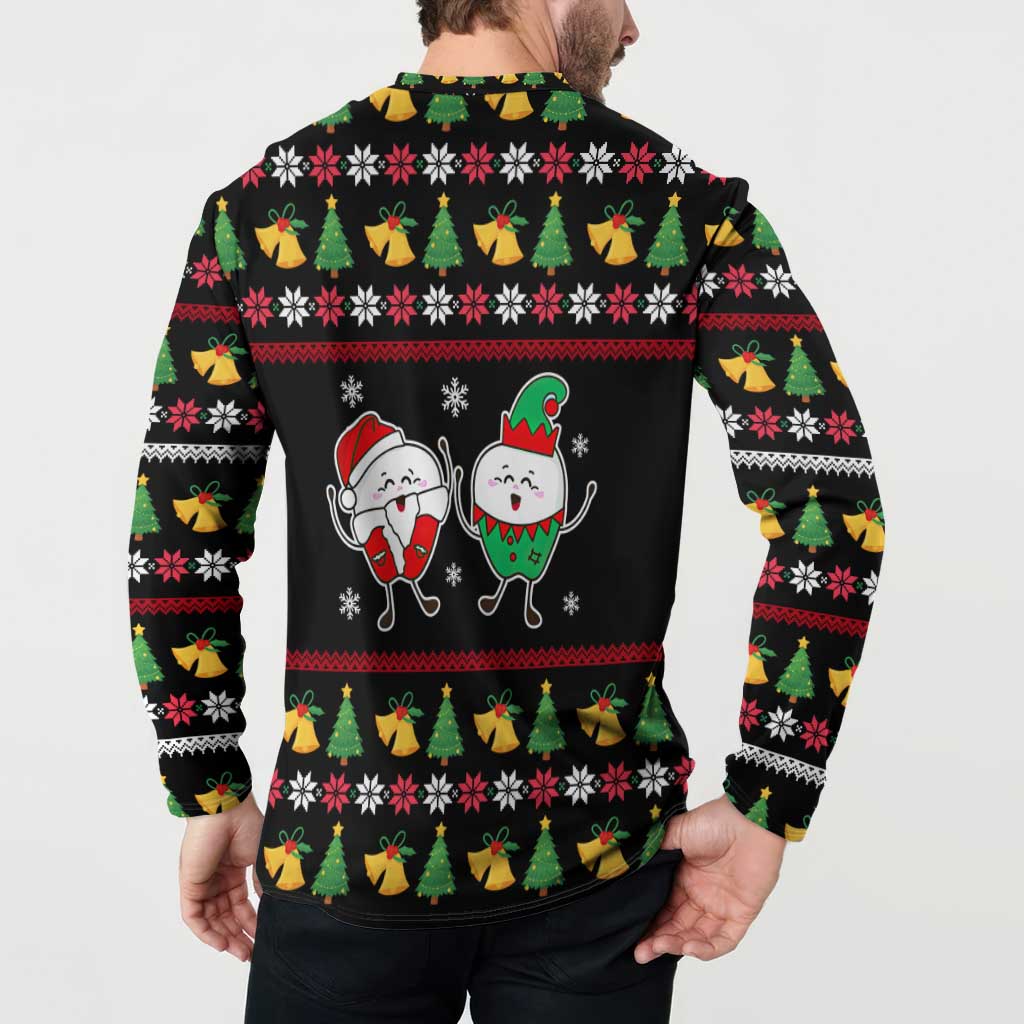 My Two Front Teeth Christmas Design Button Sweatshirt Xmas Holiday Patterns - Wonder Print Shop
