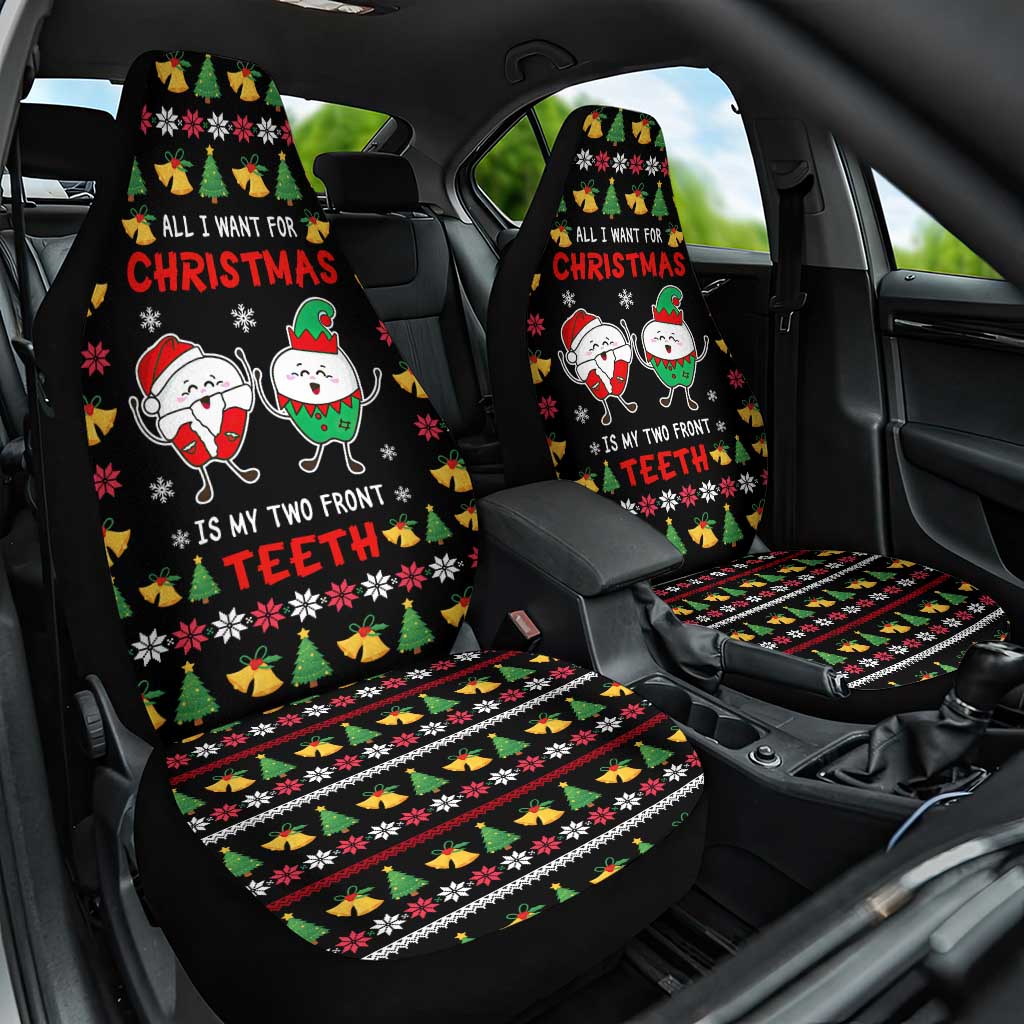 My Two Front Teeth Christmas Design Car Seat Cover Xmas Holiday Patterns - Wonder Print Shop
