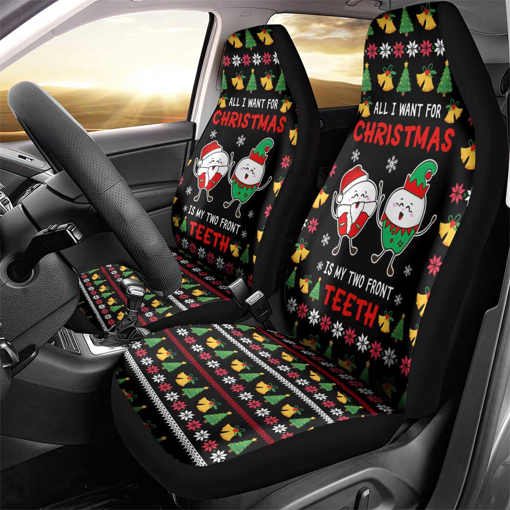 My Two Front Teeth Christmas Design Car Seat Cover Xmas Holiday Patterns - Wonder Print Shop