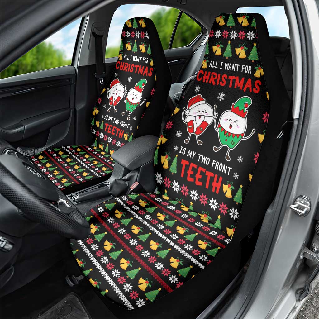 My Two Front Teeth Christmas Design Car Seat Cover Xmas Holiday Patterns - Wonder Print Shop