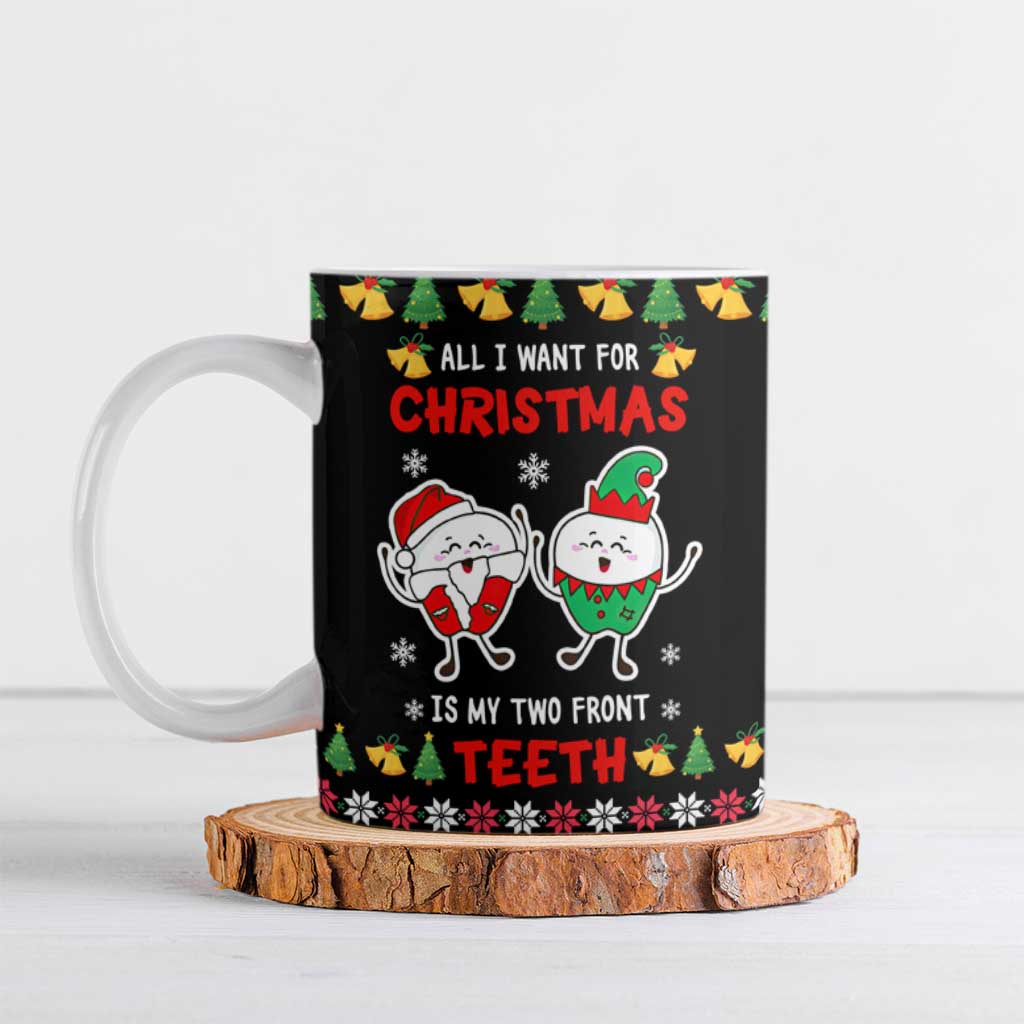 My Two Front Teeth Christmas Design Ceramic Mug Xmas Holiday Patterns - Wonder Print Shop