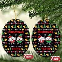 My Two Front Teeth Christmas Design Ceramic Ornament Xmas Holiday Patterns - Wonder Print Shop