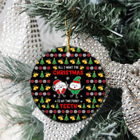 My Two Front Teeth Christmas Design Ceramic Ornament Xmas Holiday Patterns - Wonder Print Shop