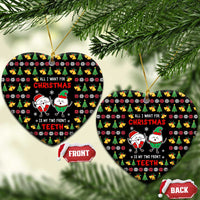 My Two Front Teeth Christmas Design Ceramic Ornament Xmas Holiday Patterns - Wonder Print Shop
