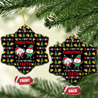 My Two Front Teeth Christmas Design Ceramic Ornament Xmas Holiday Patterns - Wonder Print Shop