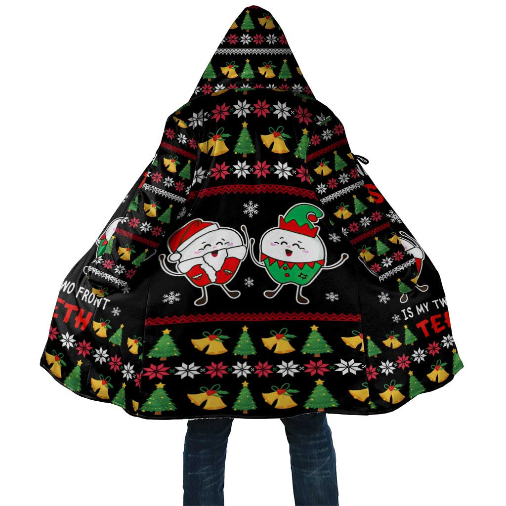 My Two Front Teeth Christmas Design Cloak Xmas Holiday Patterns - Wonder Print Shop