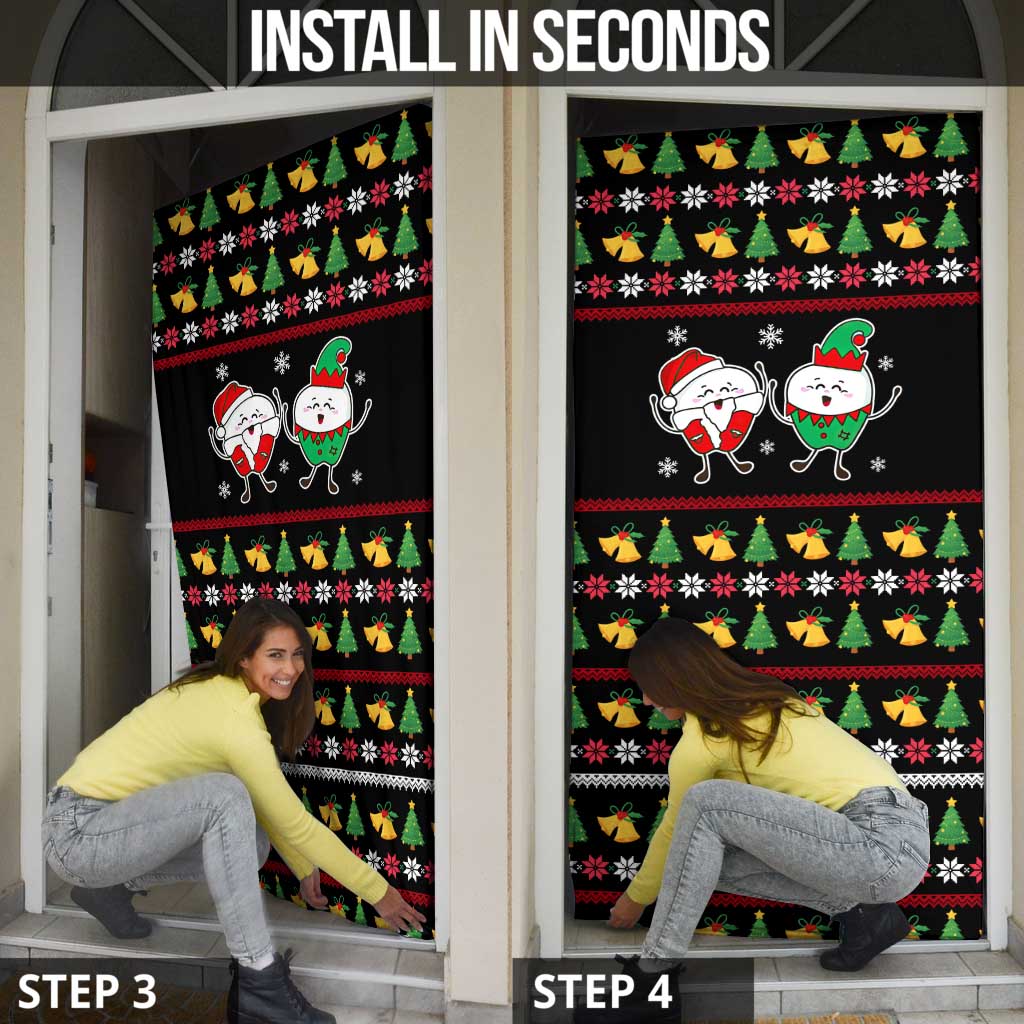 My Two Front Teeth Christmas Design Door Cover Xmas Holiday Patterns - Wonder Print Shop