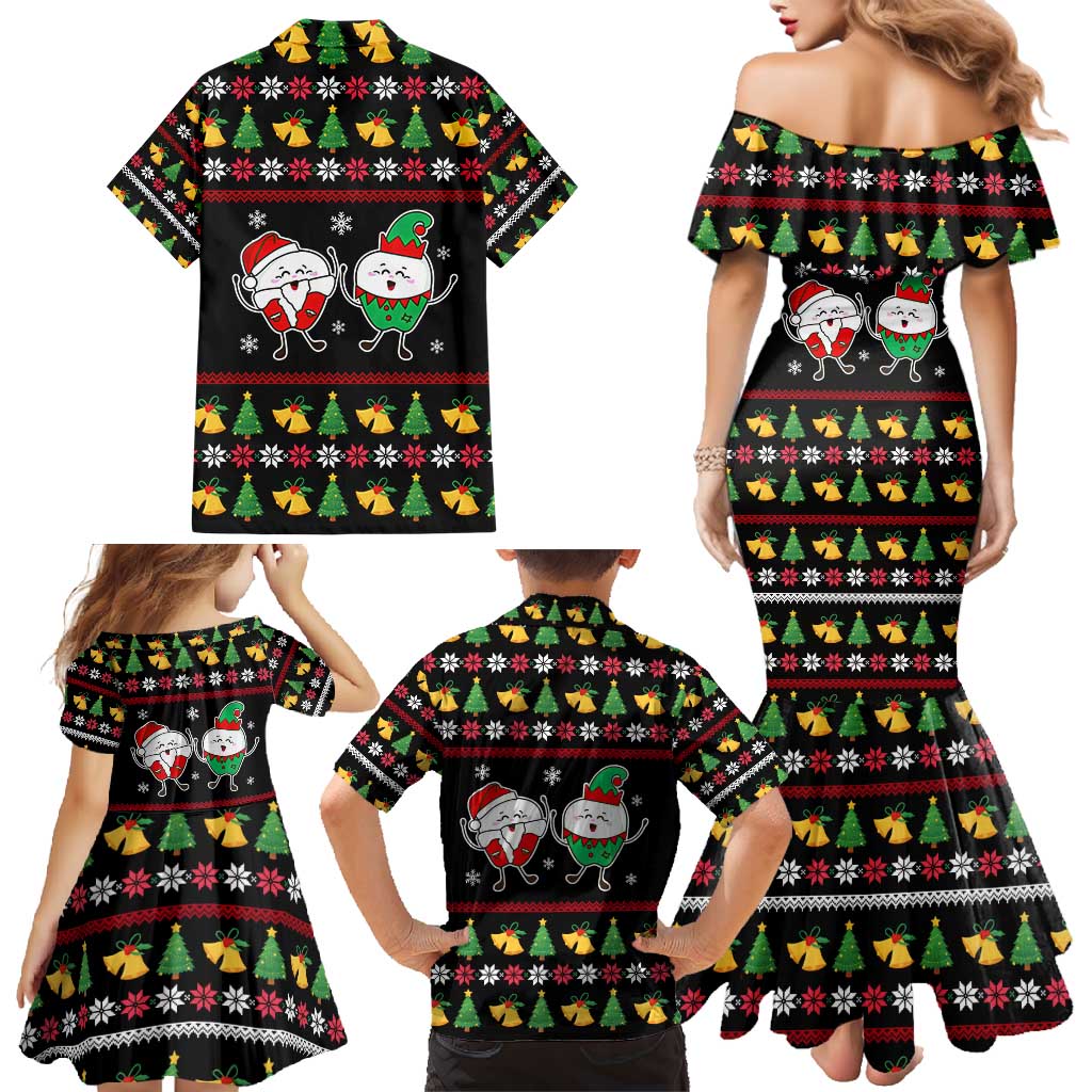 My Two Front Teeth Christmas Design Family Matching Mermaid Dress and Hawaiian Shirt Xmas Holiday Patterns - Wonder Print Shop