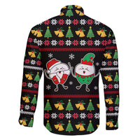 My Two Front Teeth Christmas Design Family Matching Off The Shoulder Long Sleeve Dress and Hawaiian Shirt Xmas Holiday Patterns - Wonder Print Shop