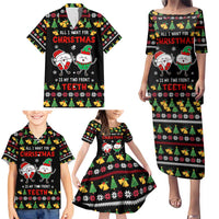 My Two Front Teeth Christmas Design Family Matching Puletasi and Hawaiian Shirt Xmas Holiday Patterns - Wonder Print Shop