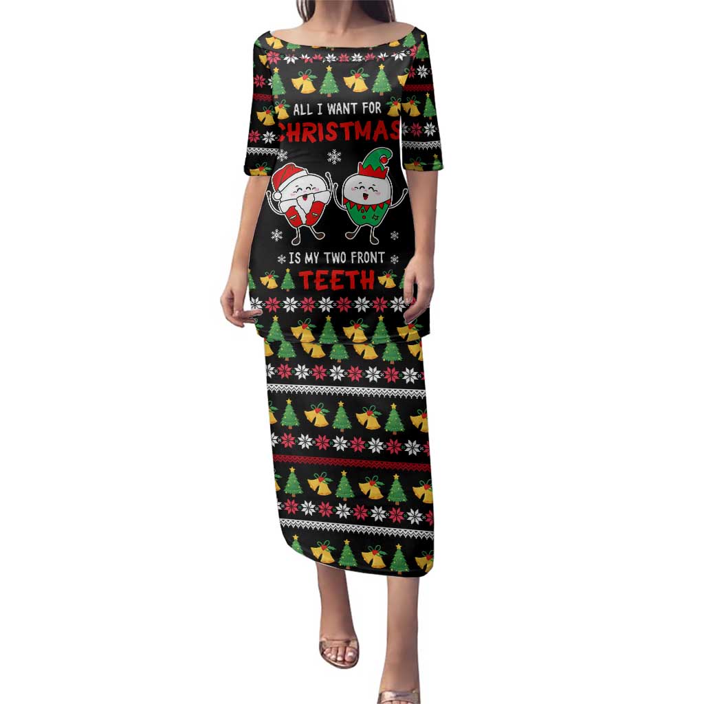My Two Front Teeth Christmas Design Family Matching Puletasi and Hawaiian Shirt Xmas Holiday Patterns - Wonder Print Shop
