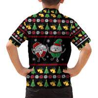 My Two Front Teeth Christmas Design Family Matching Short Sleeve Bodycon Dress and Hawaiian Shirt Xmas Holiday Patterns - Wonder Print Shop