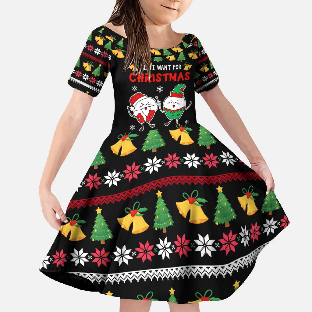 My Two Front Teeth Christmas Design Family Matching Short Sleeve Bodycon Dress and Hawaiian Shirt Xmas Holiday Patterns - Wonder Print Shop