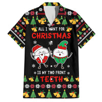 My Two Front Teeth Christmas Design Family Matching Short Sleeve Bodycon Dress and Hawaiian Shirt Xmas Holiday Patterns - Wonder Print Shop