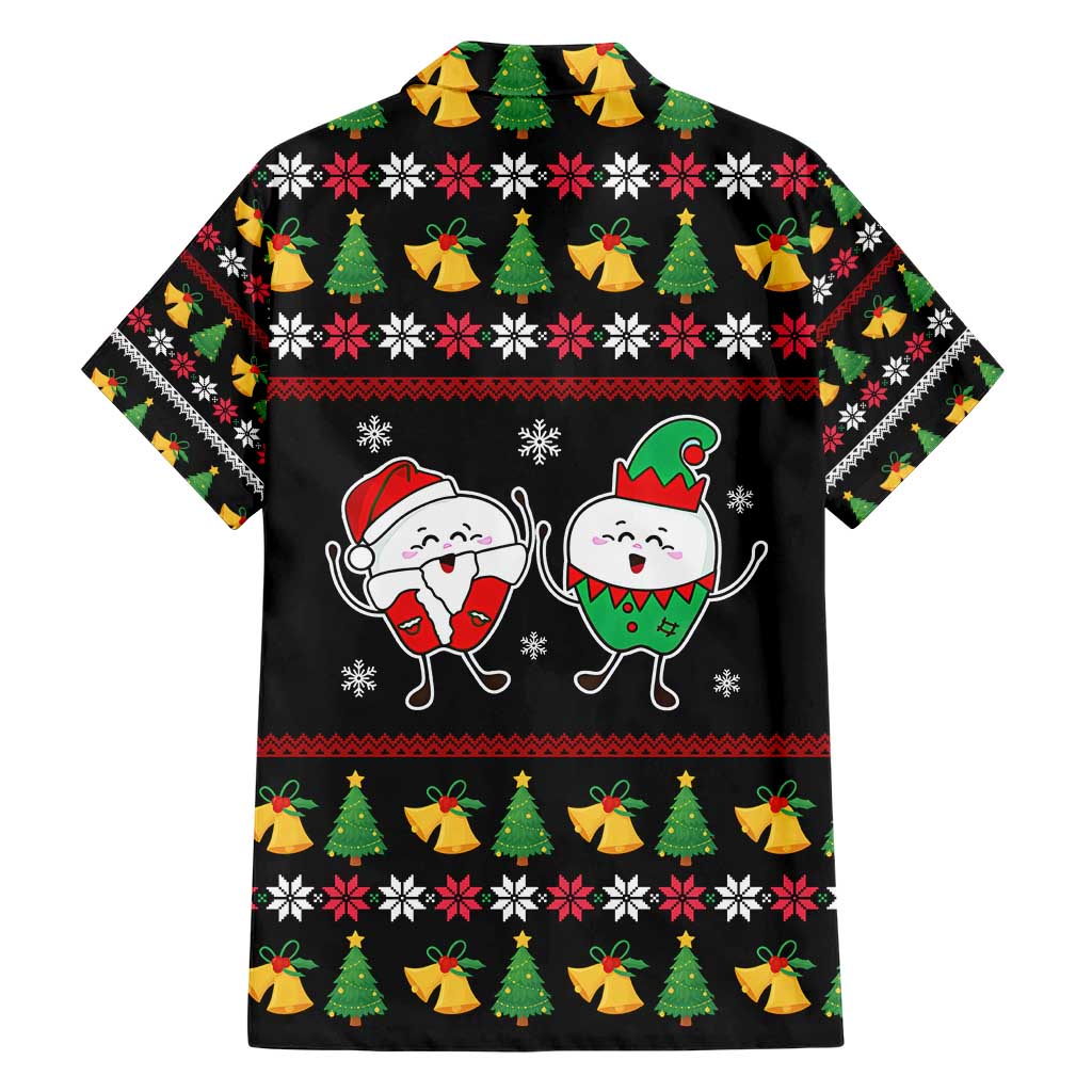 My Two Front Teeth Christmas Design Family Matching Short Sleeve Bodycon Dress and Hawaiian Shirt Xmas Holiday Patterns - Wonder Print Shop