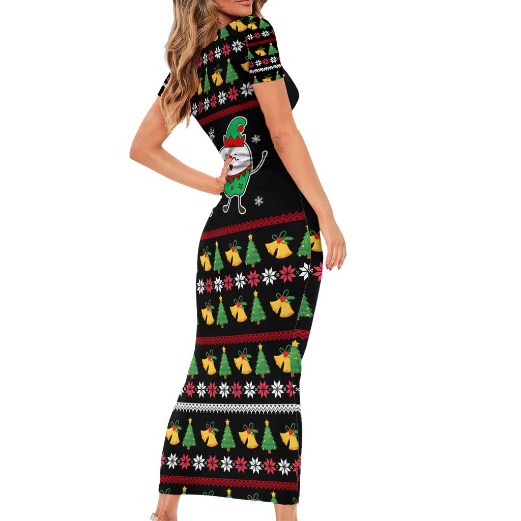 My Two Front Teeth Christmas Design Family Matching Short Sleeve Bodycon Dress and Hawaiian Shirt Xmas Holiday Patterns - Wonder Print Shop
