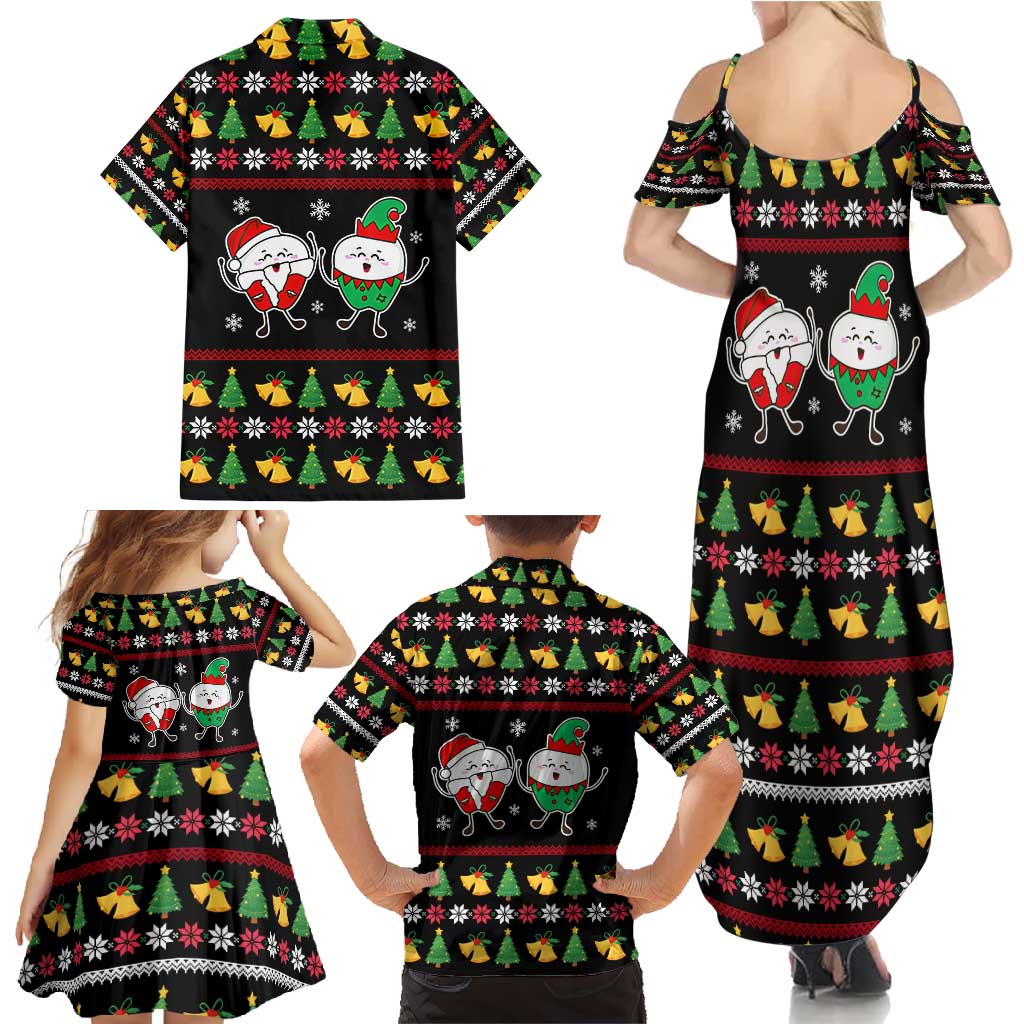 My Two Front Teeth Christmas Design Family Matching Summer Maxi Dress and Hawaiian Shirt Xmas Holiday Patterns - Wonder Print Shop