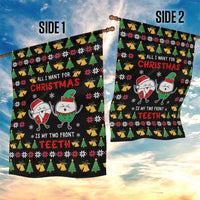 My Two Front Teeth Christmas Design Garden Flag Xmas Holiday Patterns - Wonder Print Shop