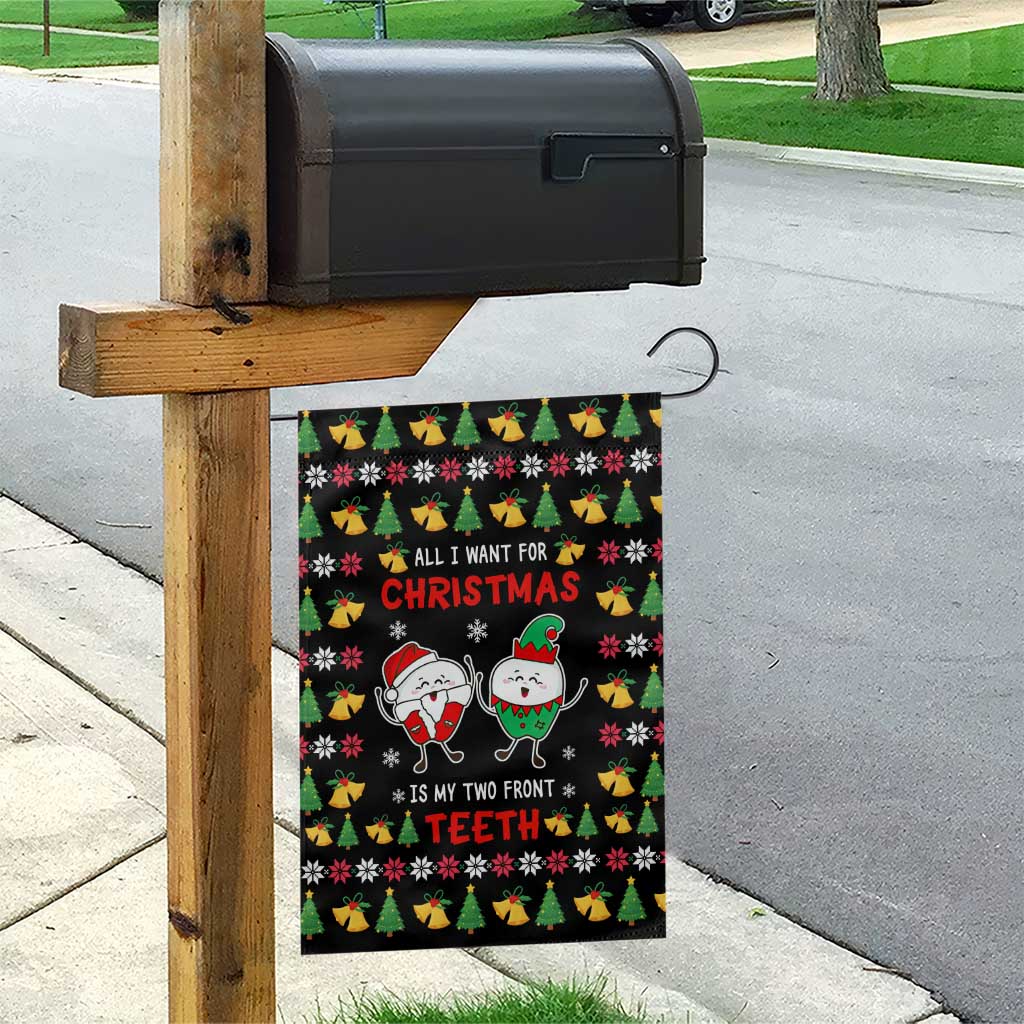 My Two Front Teeth Christmas Design Garden Flag Xmas Holiday Patterns - Wonder Print Shop